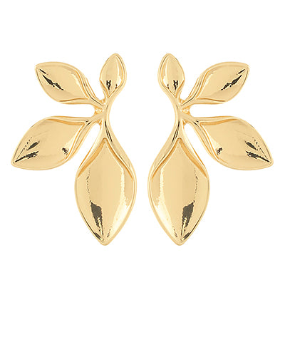 BK Jewelry Sophie Tropical Flower Earrings in Gold available at Barbara Katz