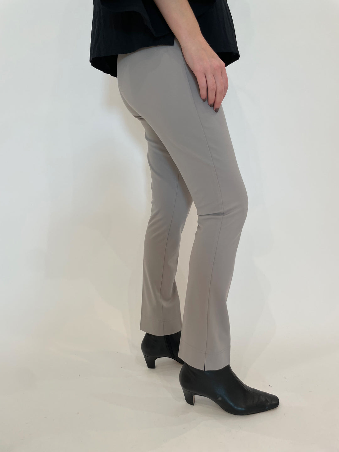 Peace of Cloth Annie 29" Paramount Knit Pants in Gravel available at Barbara Katz