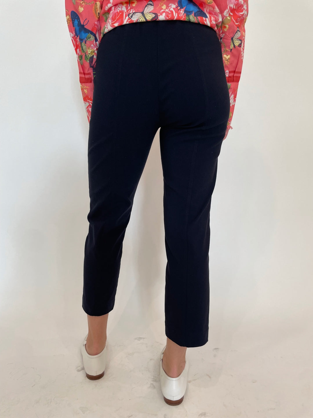 Elliott Lauren Crop Cargo Pants in Navy available at Barbara Katz