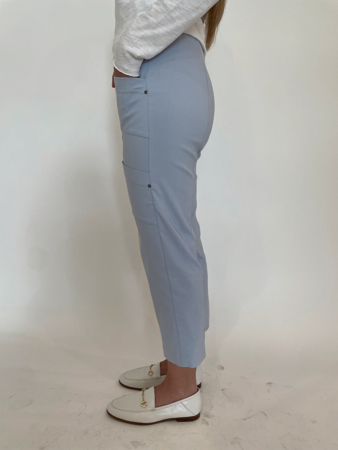 Elliott Lauren Crop Cargo Pants in Frost available at Barbara Katz