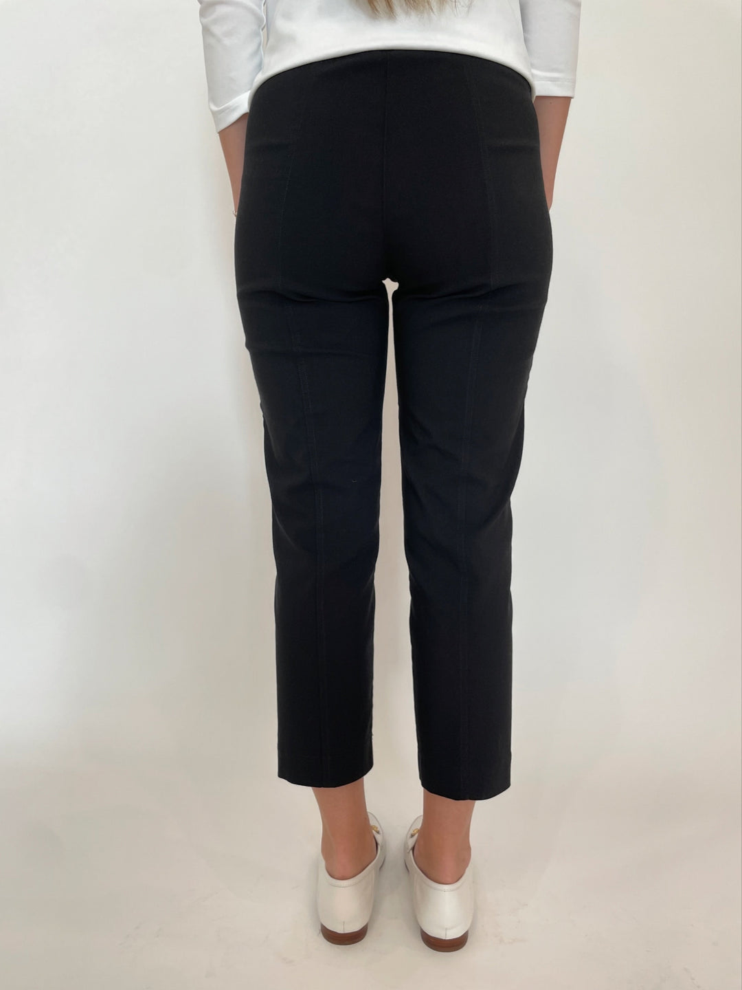 Elliott Lauren Crop Cargo Pants in Black available at Barbara Katz