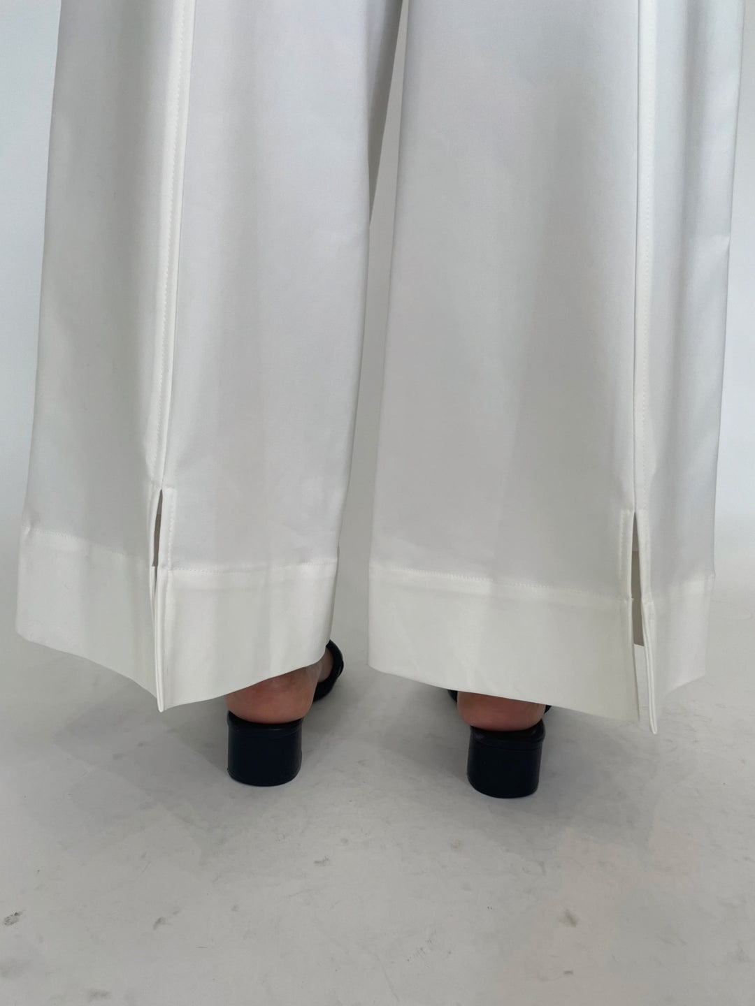 Simkhai Kallin Cropped Wide Leg Pants in White available at Barbara Katz