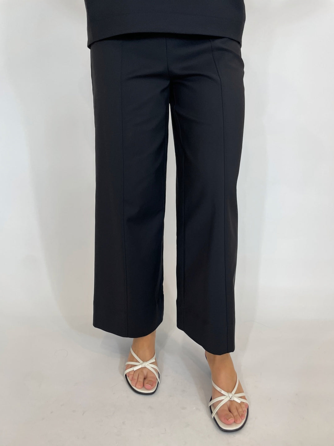 Simkhai Kallin Cropped Wide Leg Pants in Black available at Barbara Katz