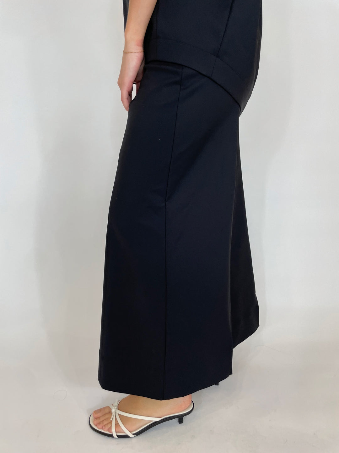 Simkhai Kallin Cropped Wide Leg Pants in Black available at Barbara Katz