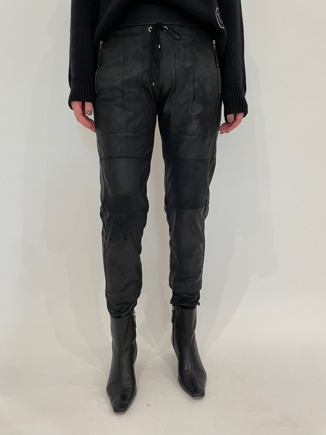 Raffaello Rossi Vegan Leather Candy Pants in Black available at Barbara Katz