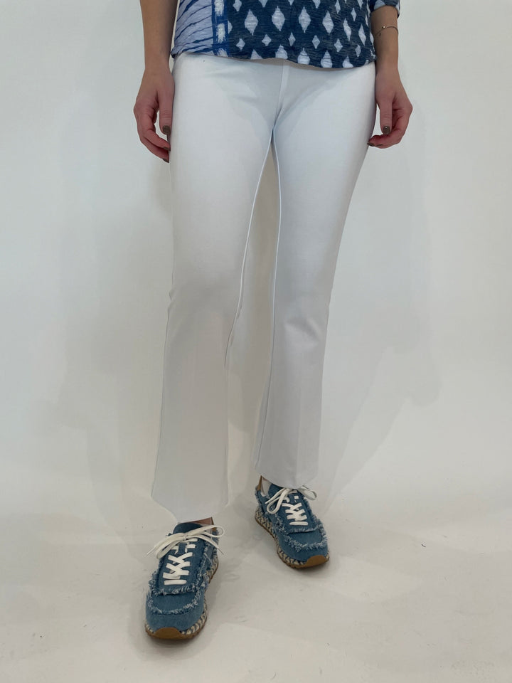 Peace of Cloth Ella Paramount Knit Pull-On Pants in White available at Barbara Katz