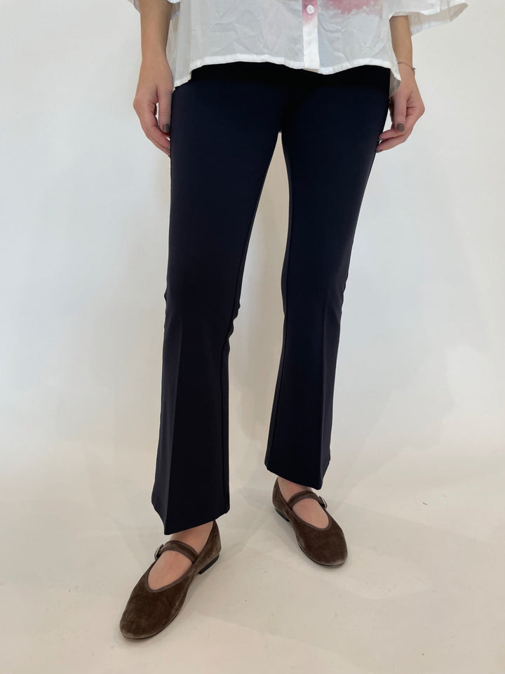 Peace of Cloth Ella Paramount Knit Pull-On Pants in Navy available at Barbara Katz