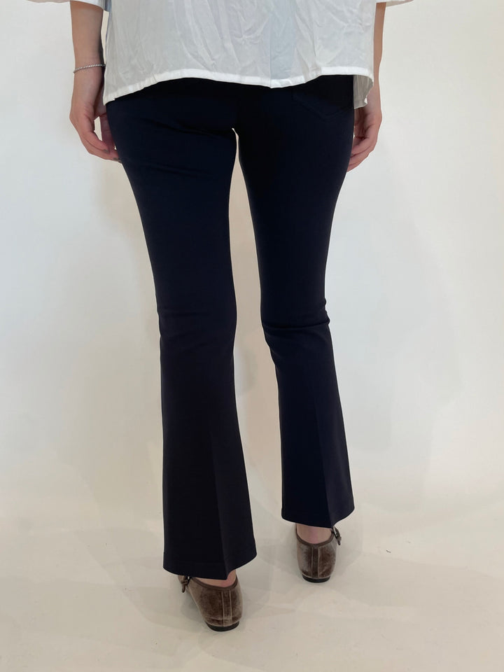 Peace of Cloth Ella Paramount Knit Pull-On Pants in Navy available at Barbara Katz