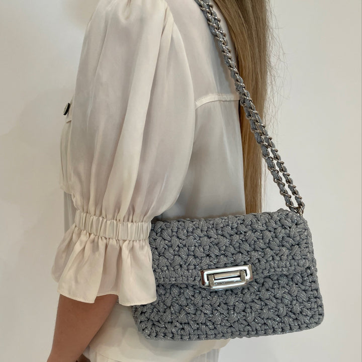 Lorenza Gandaglia Small Bagatelle in Grey Combo available at Barbara Katz