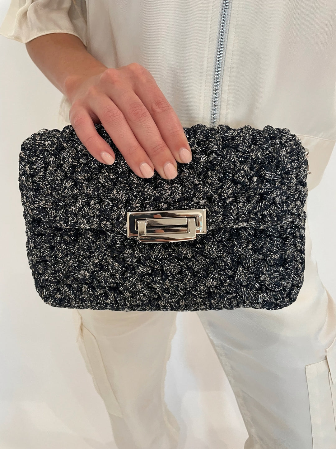 Lorenza Gandaglia Small Bagatelle in Denim available at Barbara Katz