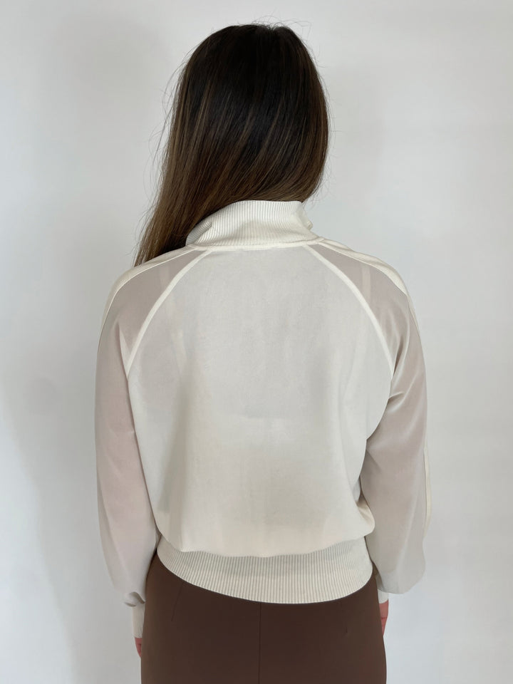 Marella Viscose Sorona Jacket in White available at Barbara Katz