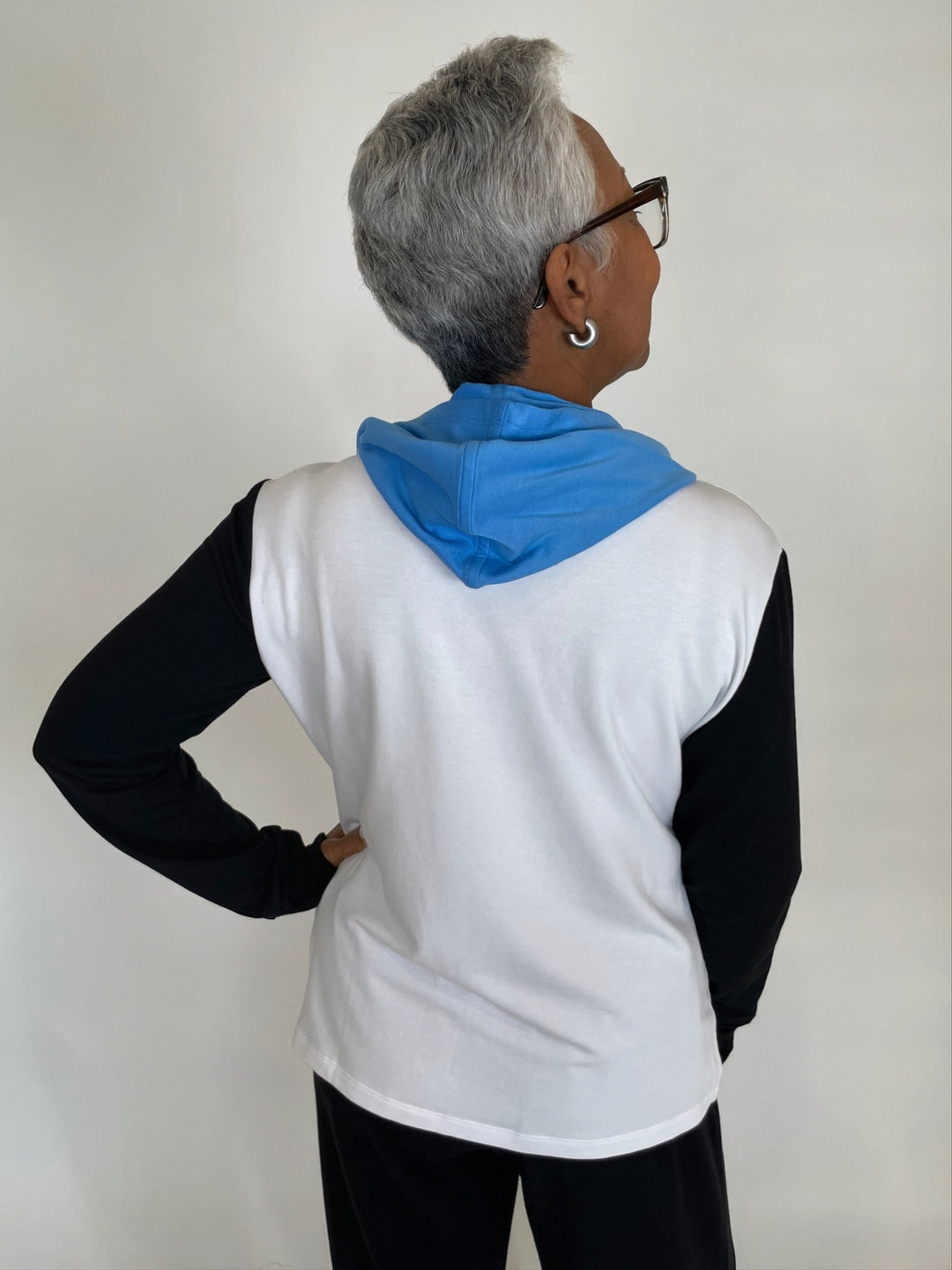 Pure Amici Leni Hoodie in Cadet available at Barbara Katz