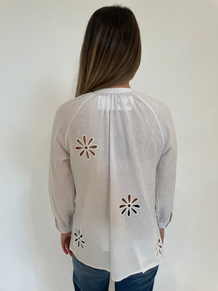 Rails Brielle Blouse in White Eyelet available at Barbara Katz