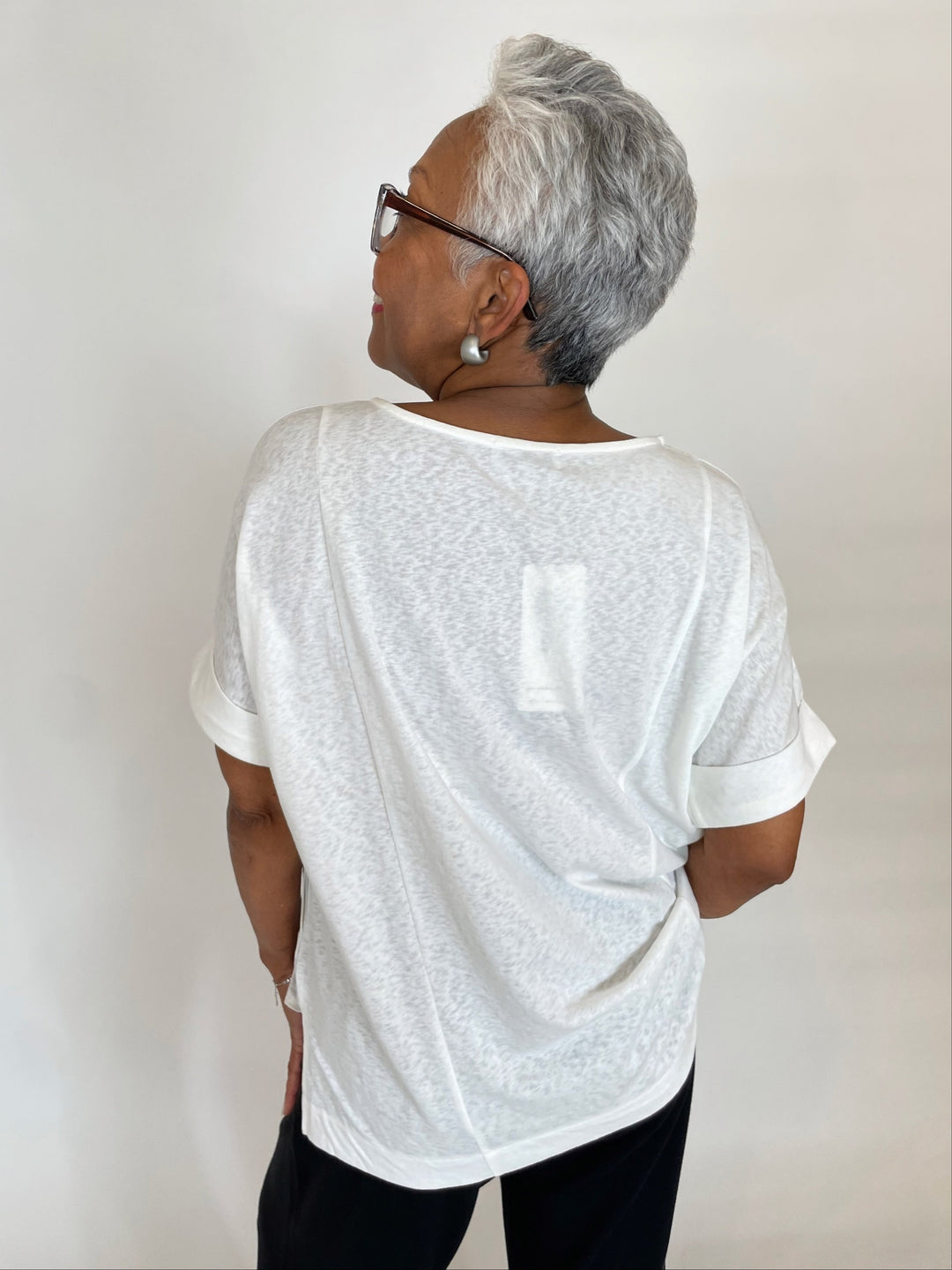 Terra Roxy Tee With Center Graphic in White available at Barbara Katz