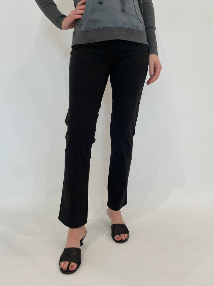 Lysse Spencer Straight Leg Denim Jeans in Black available at Barbara Katz