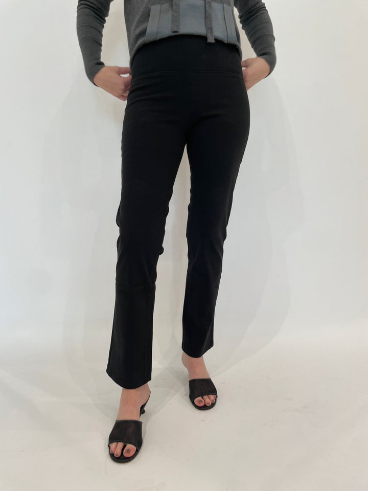 Lysse Spencer Straight Leg Denim Jeans in Black available at Barbara Katz