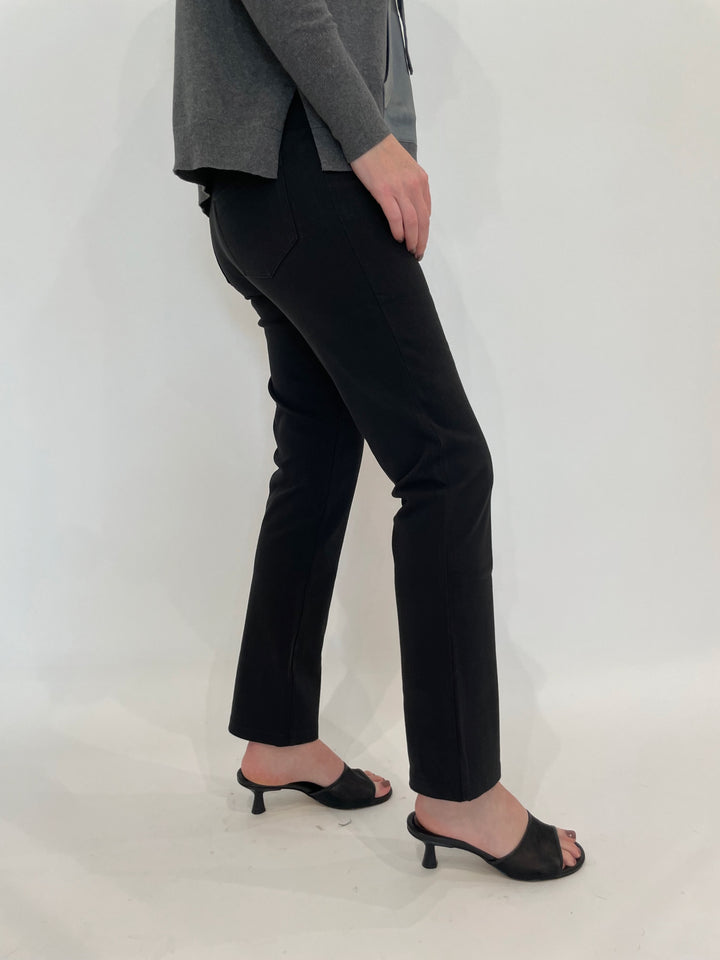 Lysse Spencer Straight Leg Denim Jeans in Black available at Barbara Katz