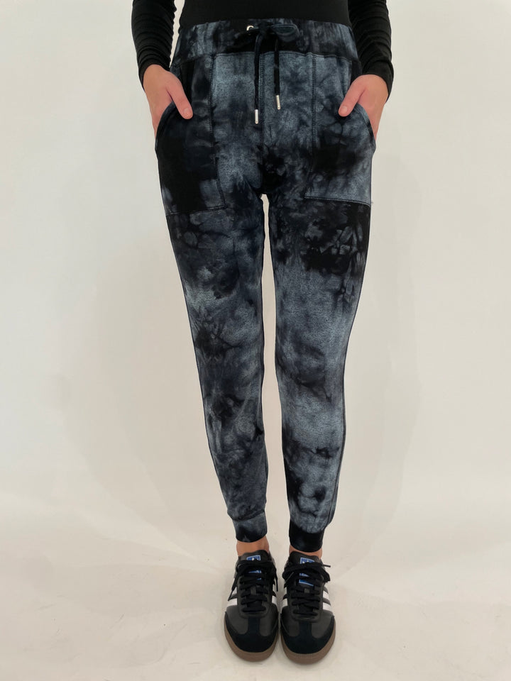 BK Omaha Marble Wash Jogger in Storm available at Barbara Katz