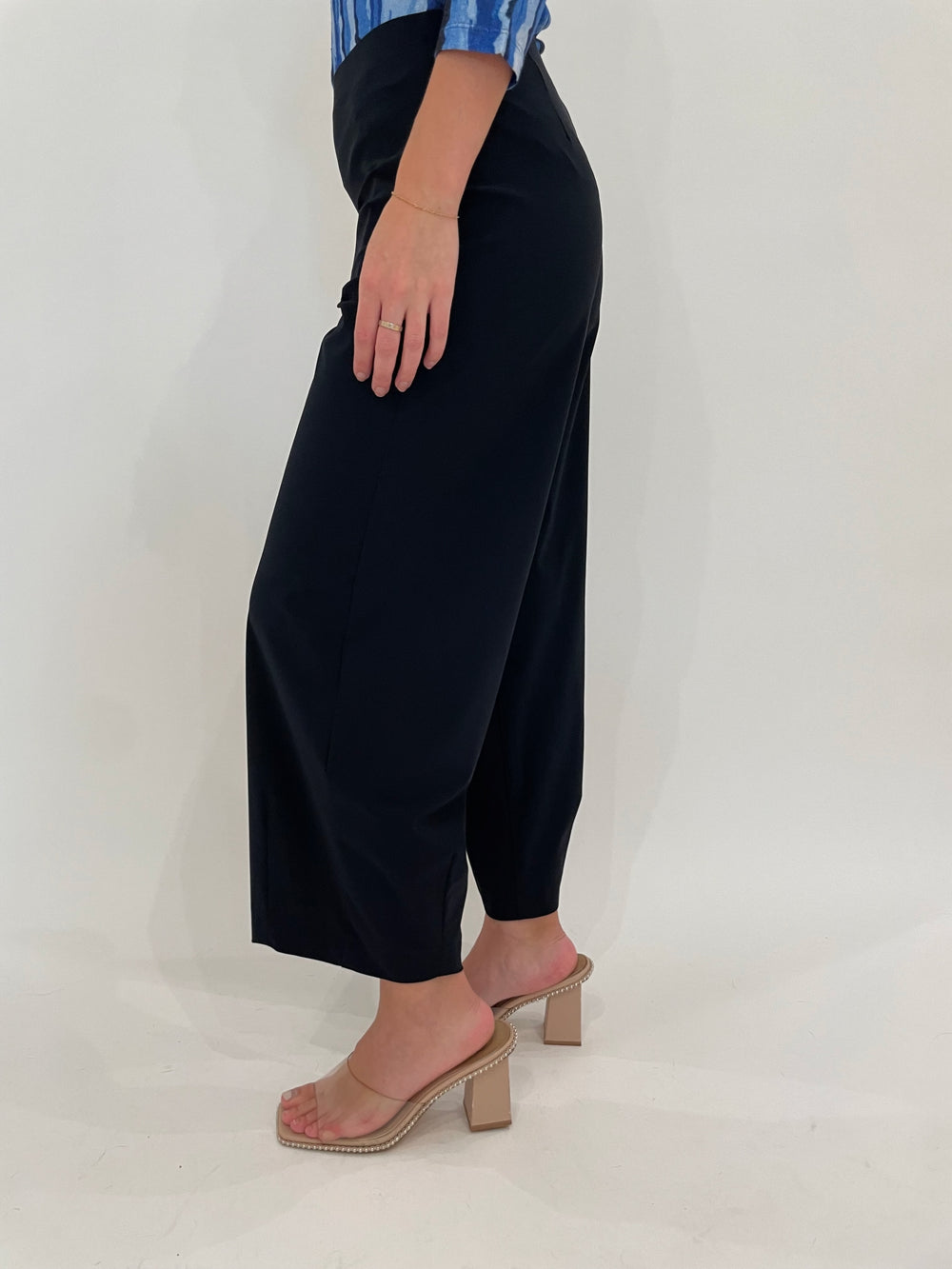 Raffaello Rossi Sally 7/8 High Tech Jersey Pants - Marine available at Barbara Katz