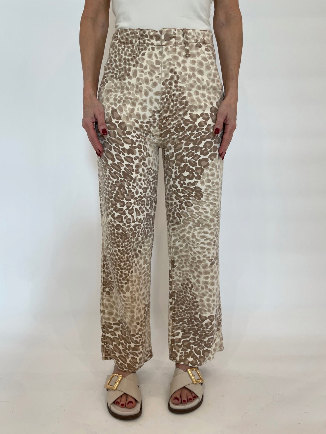 MOTHER The Major Zip Ankle Pants in Spot On available at Barbara Katz