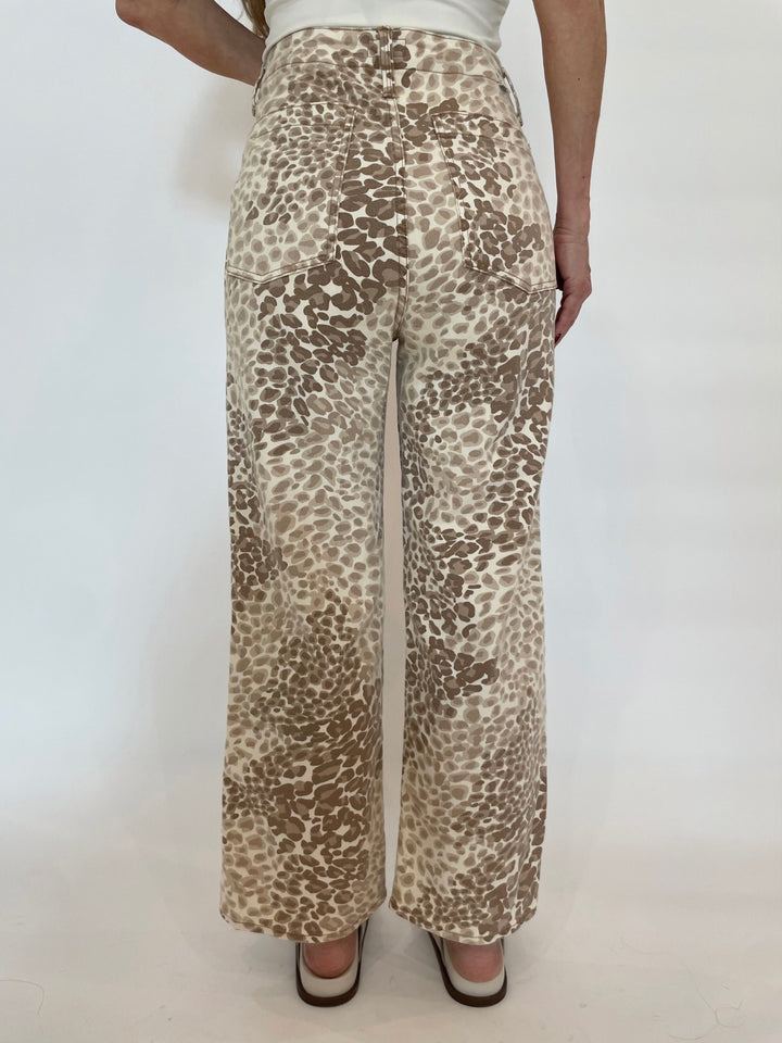 Mother The Major Zip Ankle Pants in Spot On Leopard print available at Barbara Katz