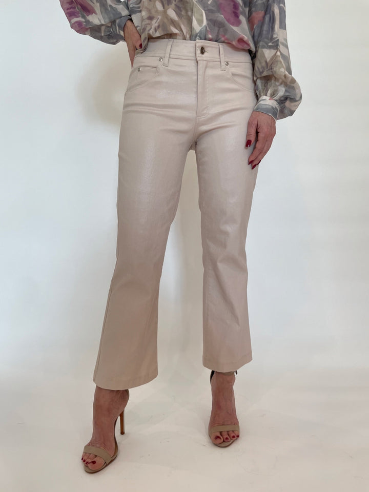 Lola & Sophie Lizzie Foil Denim in Pink available at Barbara Katz