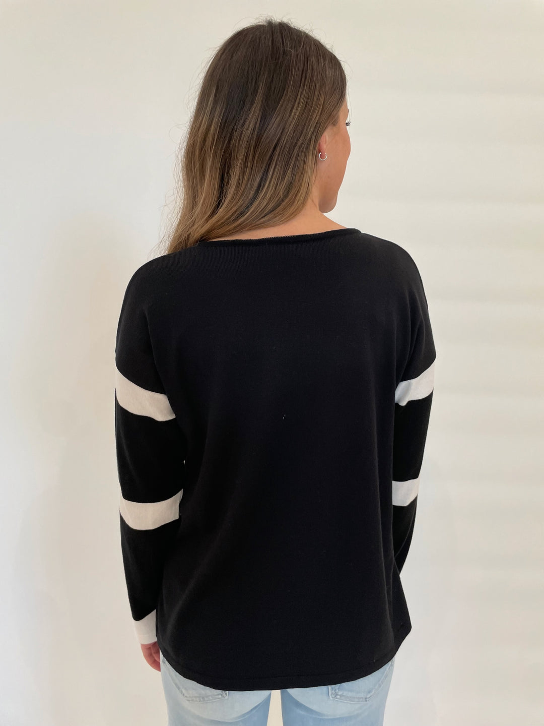 BK Rami Star Sweater in Black/White available at Barbara Katz