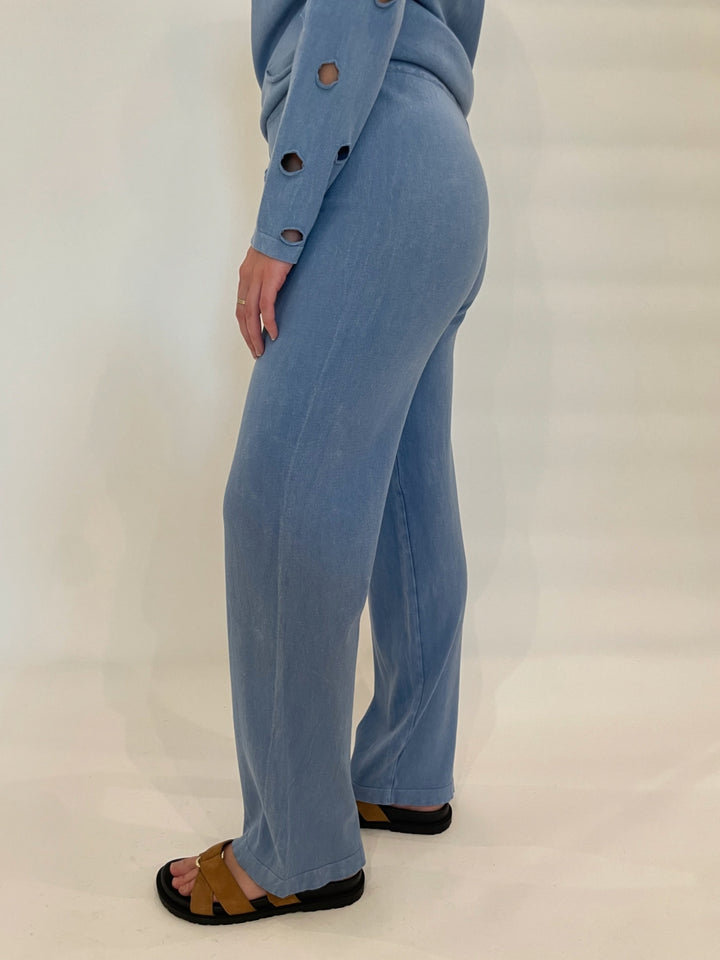 BK Leanne Hand Wash Pants in Sky Blue available at Barbara Katz