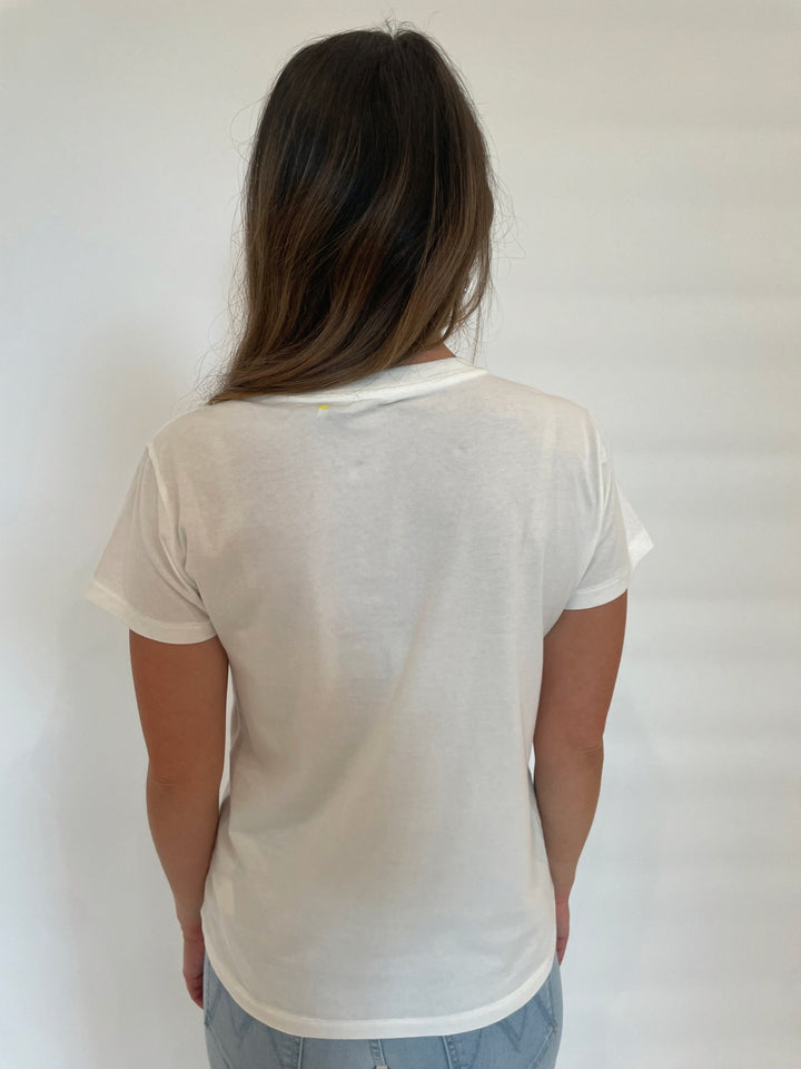 Kerri Rosenthal Suke Life is Beautiful Tee in White available at Barbara Katz