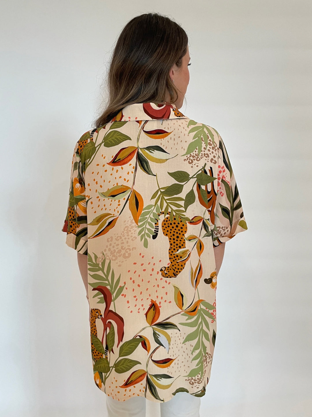 Aldomartins Tais Jungle Print Blouse available at Barbara Katz