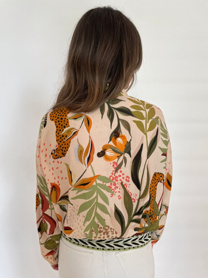 Aldomartins Saray Jungle Print Blouse available at Barbara Katz