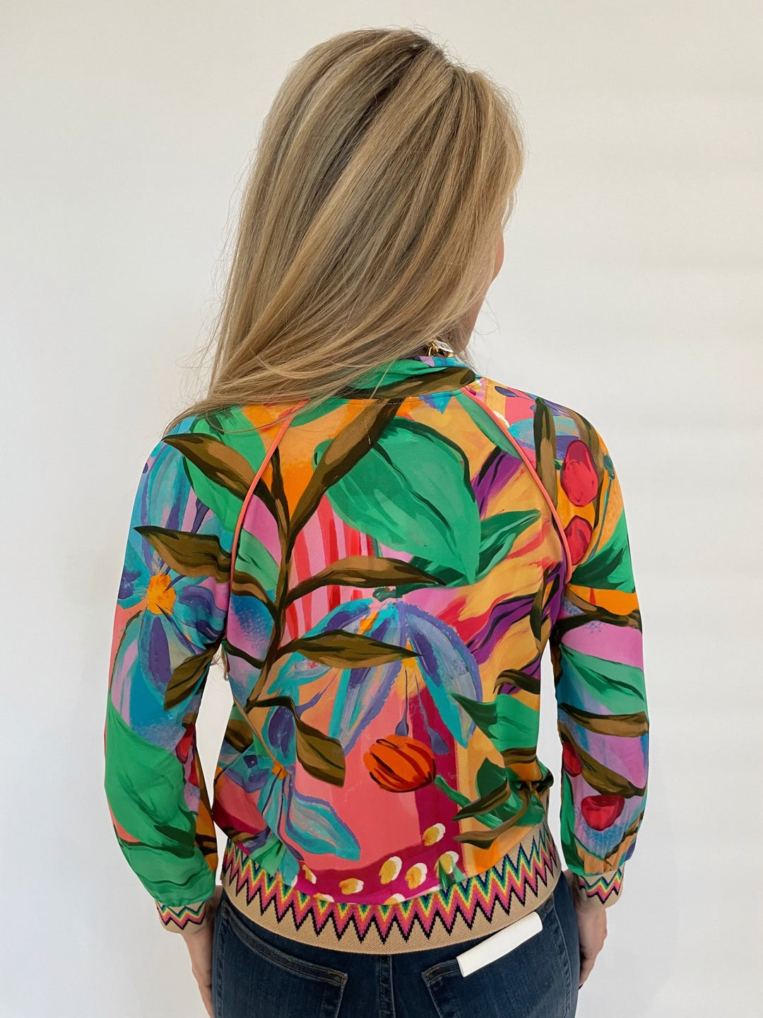 Aldomartins Lydia Tropical Print Blouse available at Barbara Katz