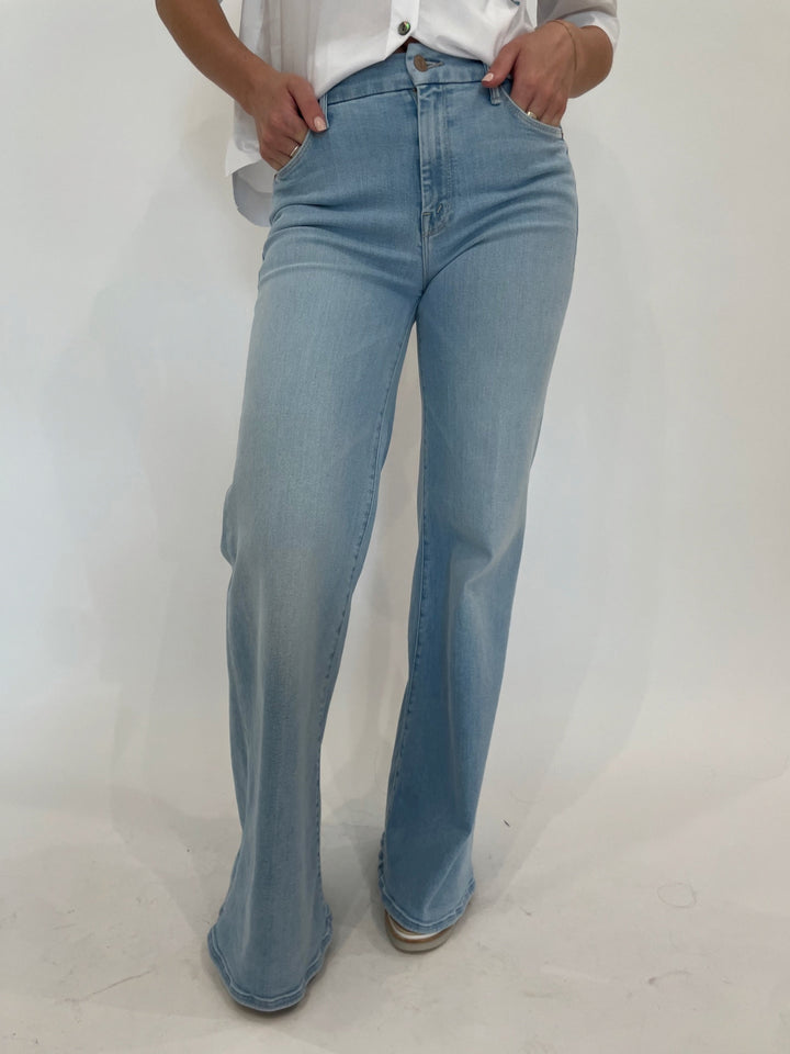 Mother Denim The Roller Sneak Jeans in Ball's In Your Court available at Barbara Katz