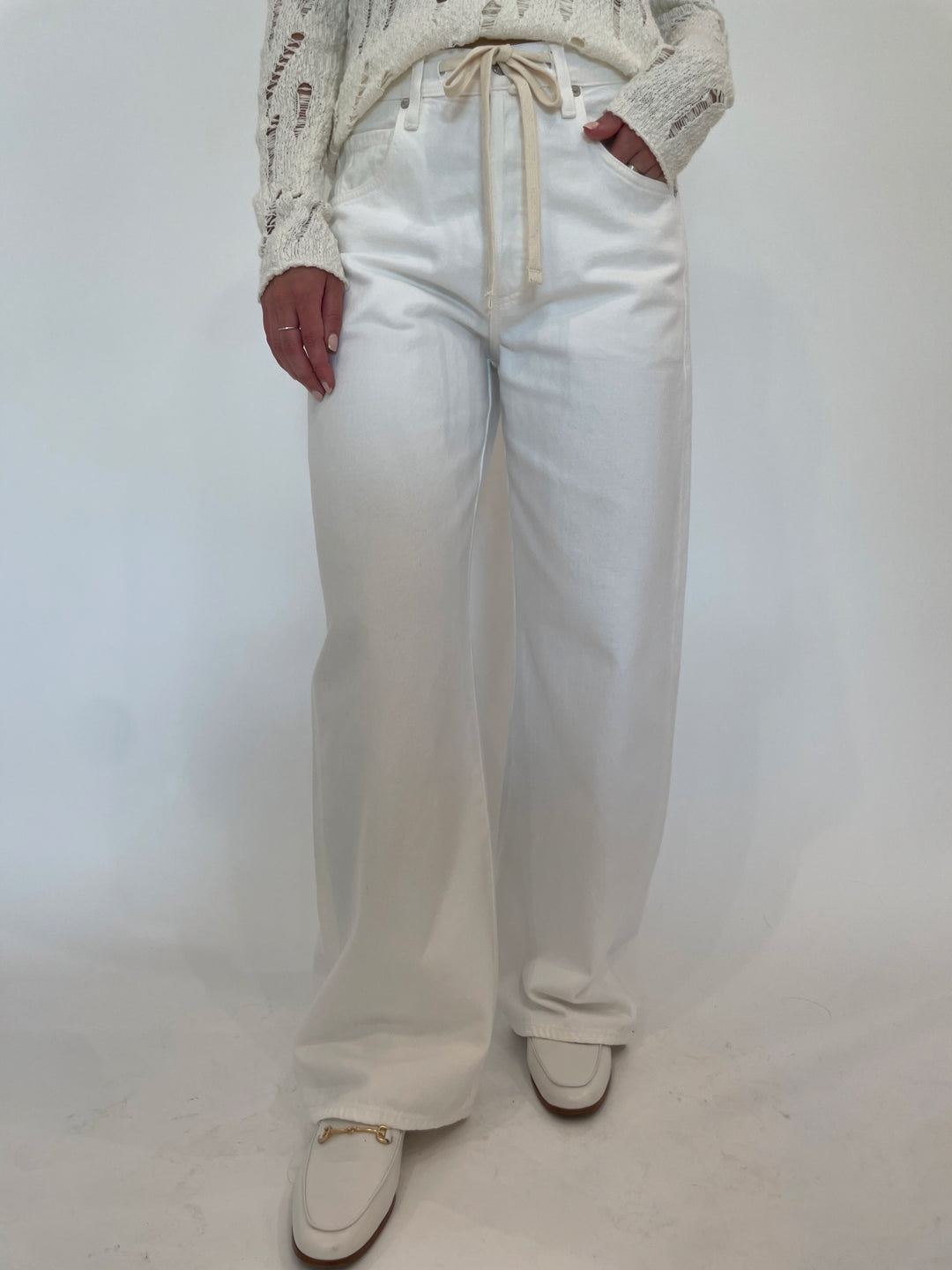 Citizens of Humanity Brynn Drawstring Trousers in Tulip available at Barbara Katz