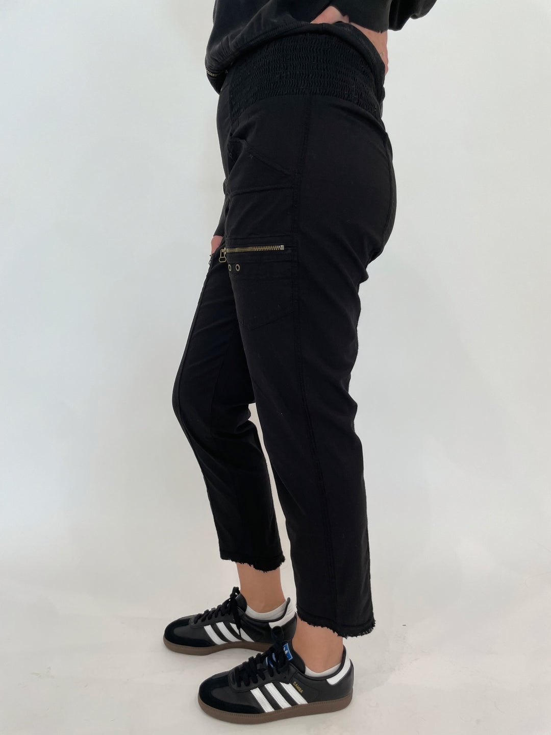 Wearables Acker Slim Pull-On Pants in Black available at Barbara Katz