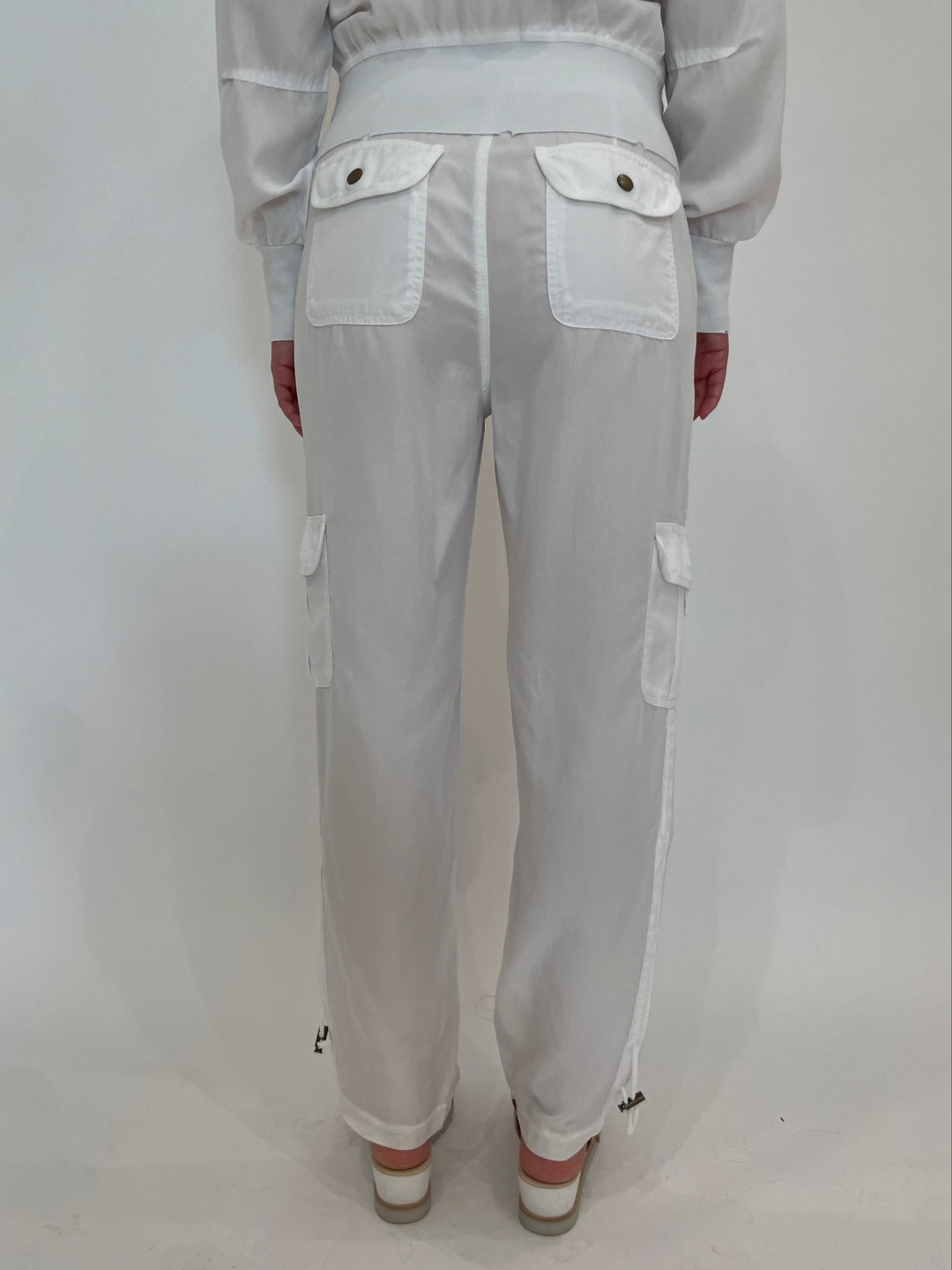 XCVI Sunny Cargo Pants in White available at Barbara Katz