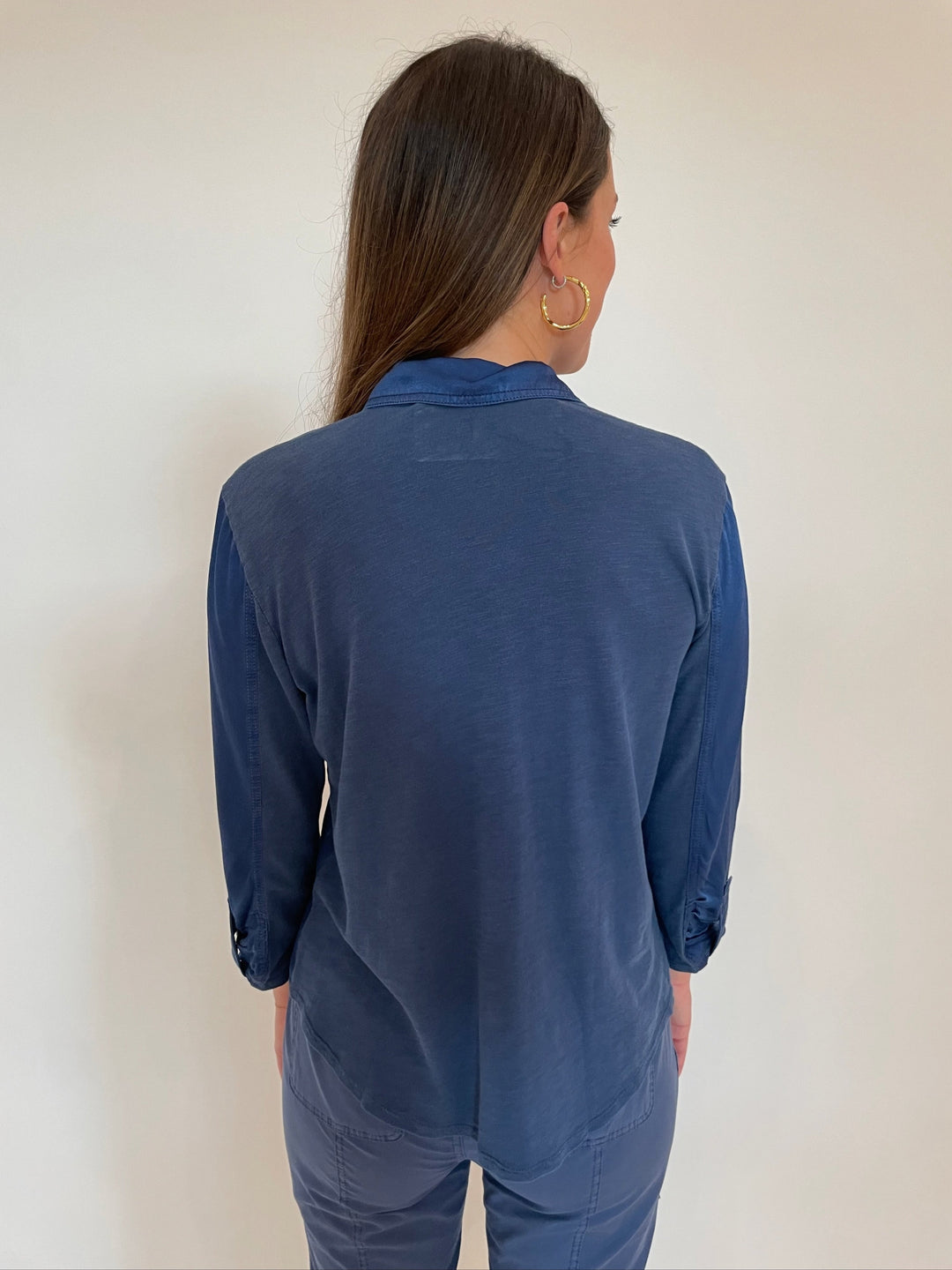 XCVI Silvia Snap-Up Shirt in Stellar available at Barbara Katz