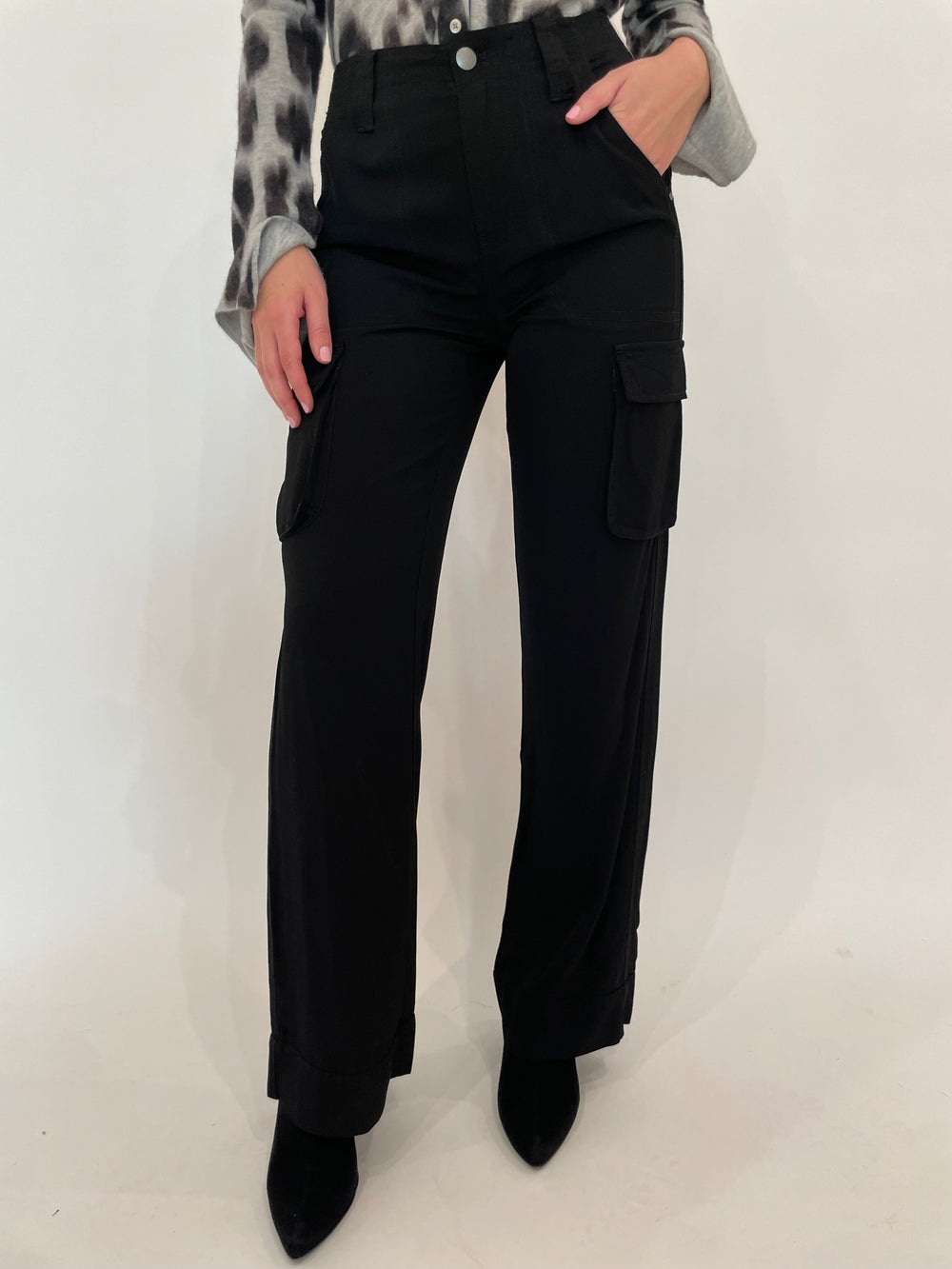 Marrakech Gavyn Cargo Pants in Black available at Barbara Katz