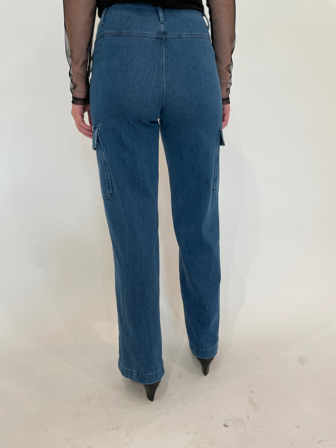 Lysse Scout Cargo Pants in Mid Wash available at Barbara Katz