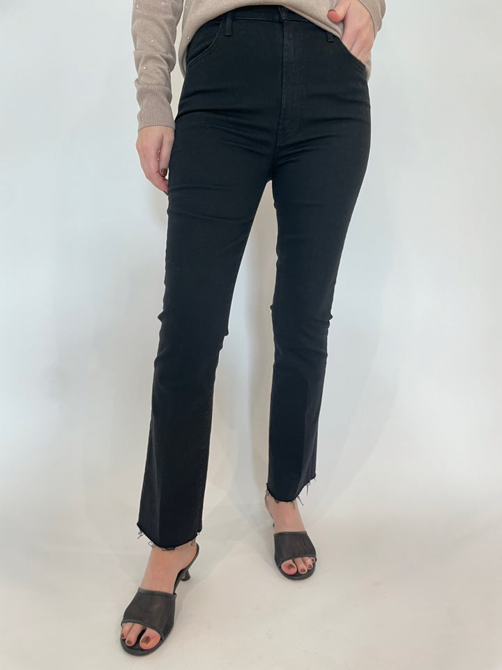 Mother The Hustler Ankle Fray Jeans in Not Guilty available at Barbara Katz