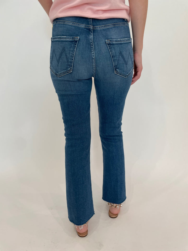 Mother The Hustler Ankle Fray Jeans in Grasping At Straws available at Barbara Katz