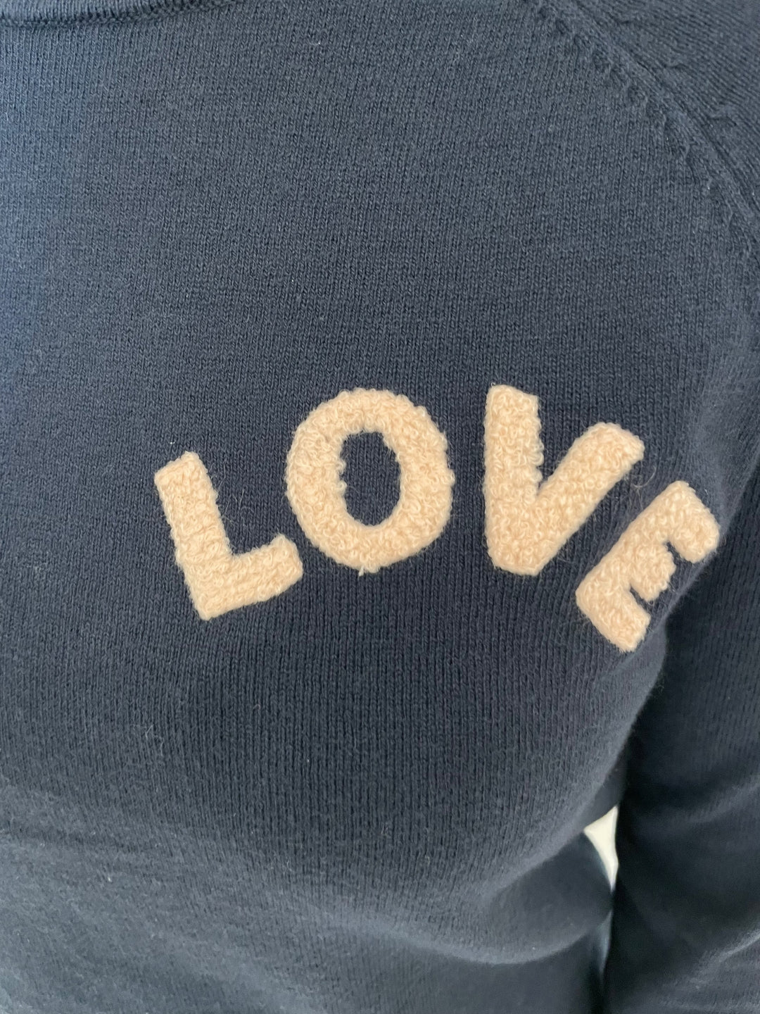 J Society Marsha Love Sweatshirt in Navy available at Barbara Katz