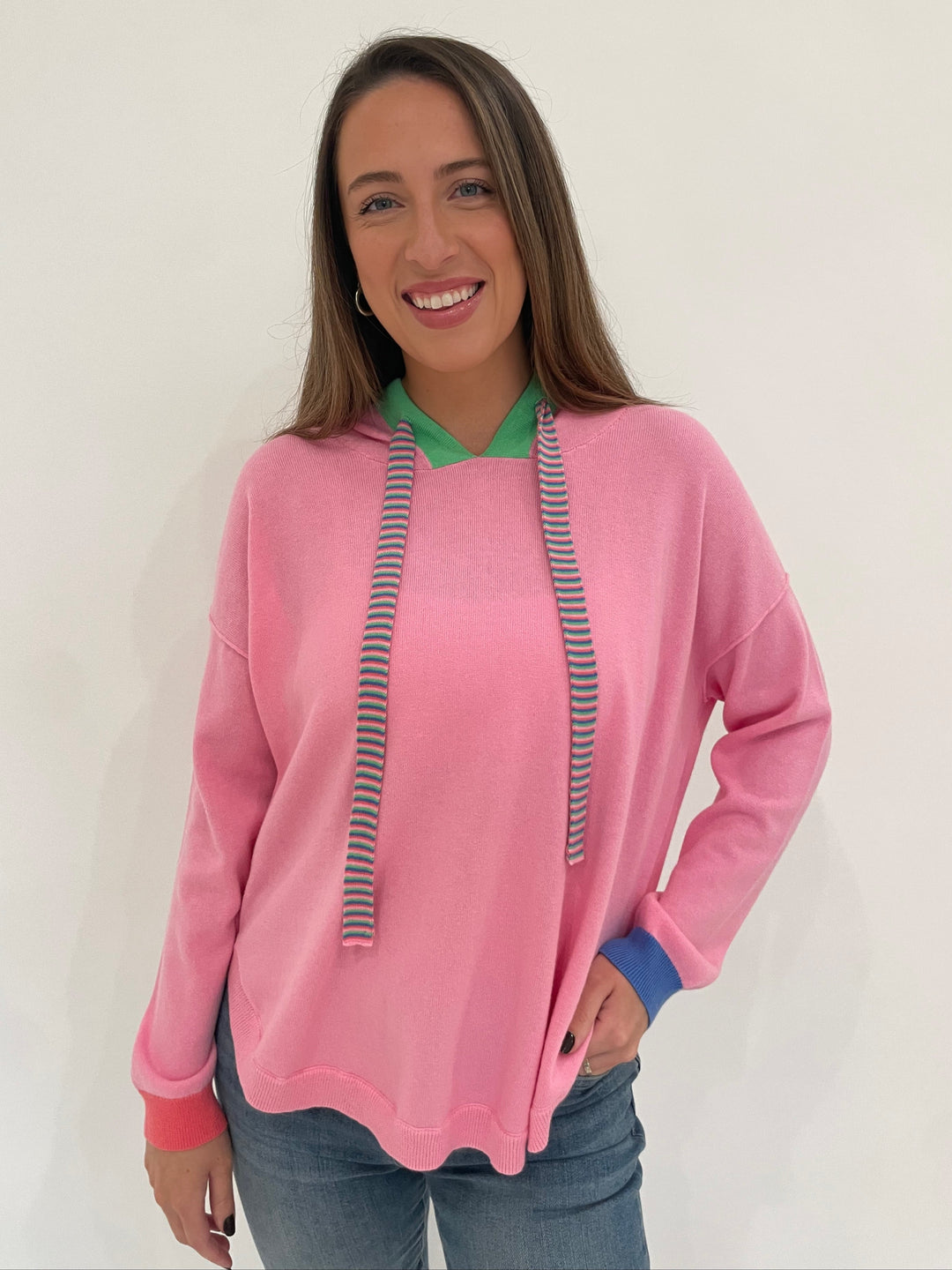 Zaket & Plover Carol Fun Hoodie in Pink available at Barbara Katz