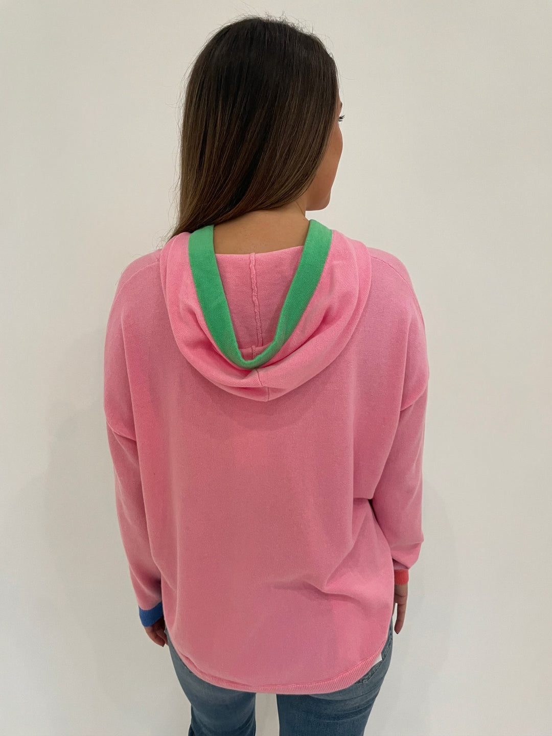 Zaket & Plover Carol Fun Hoodie Sweatshirt in Pink available at Barbara Katz