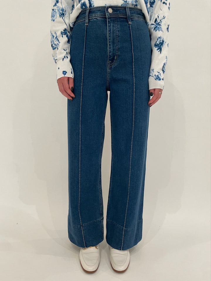 Pistola Denim Penny Pintuck High Rise Wide Leg Jeans in Country Club available at Barbara Katz