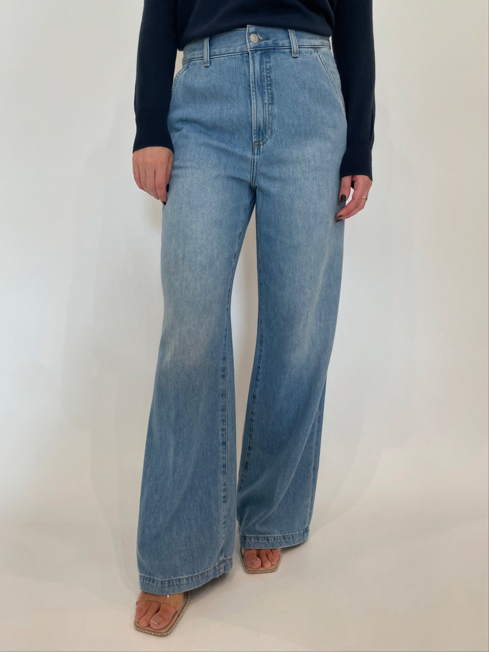 Pistola Dalia High Rise Wide Leg Jeans in Palo Alto available at Barbara Katz