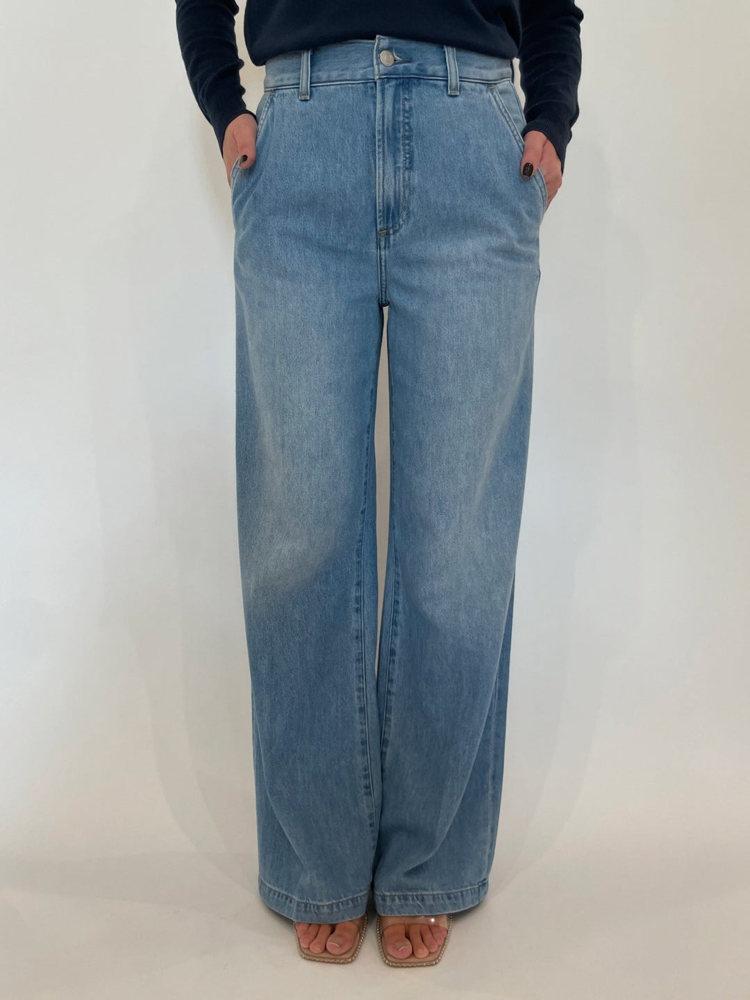 Pistola Denim Dalia High Rise Wide Leg Jeans in Palo Alto available at Barbara Katz