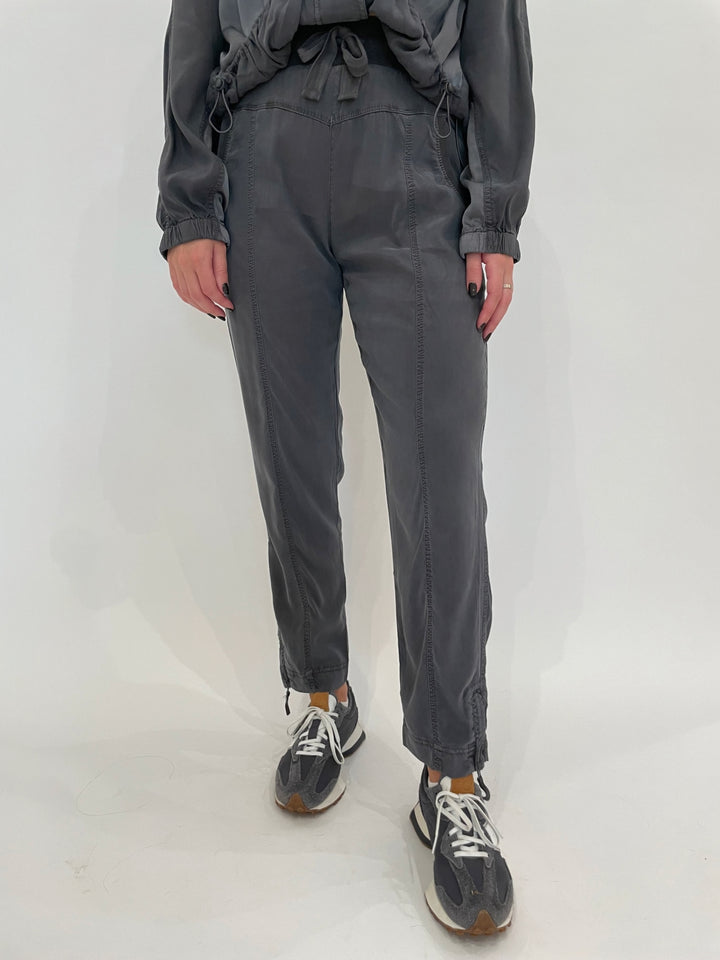 Marrakech Melody Stretch Cupro Jogger in Gunmetal available at Barbara Katz