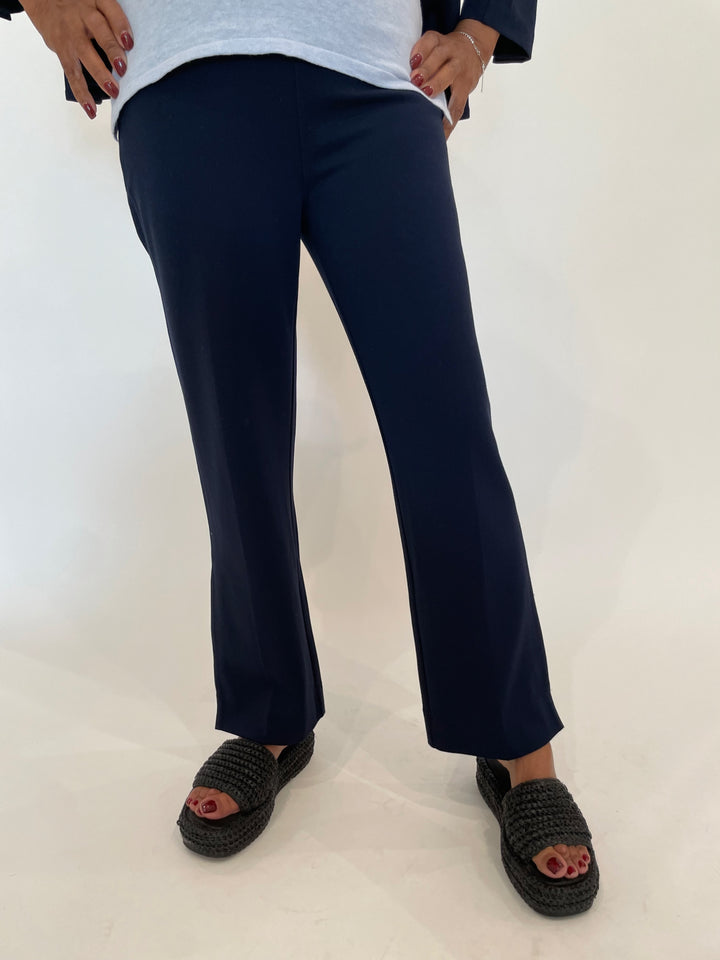 Lysse Baby Bootcut Ankle Pants in True Navy available at Barbara Katz