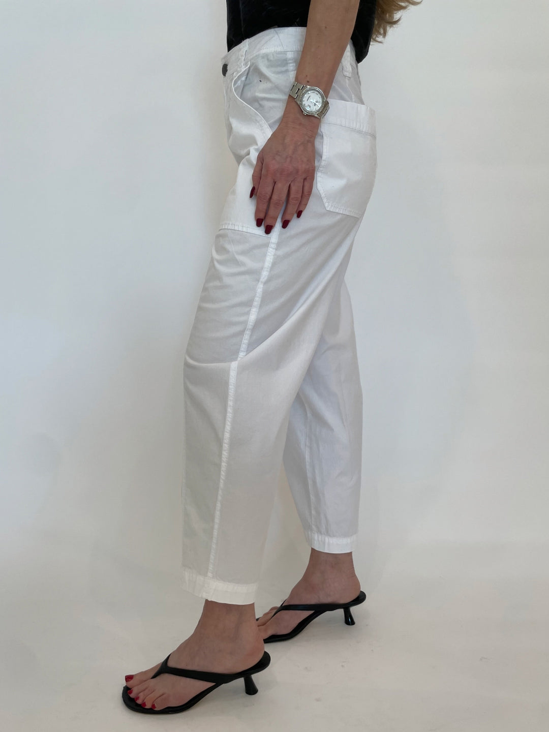 Marrakech Azure Pants in White available at Barbara Katz